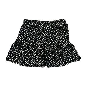 Forever 21 Black Floral RuffleMini Skirt